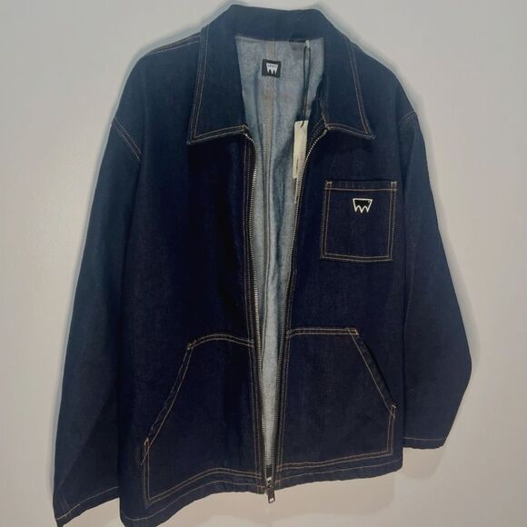 Levi's Skateboard Garage Jacket Men XL DarkWash Denim Workwear Chore Utility NWT - Picture 6 of 9
